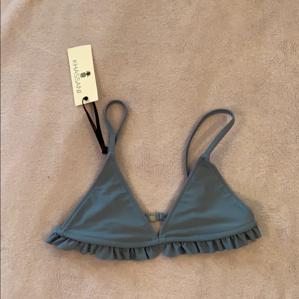 Khassani Swim Frill Bikini Top